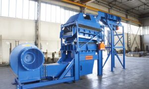 DM100 densimetric separator by Ghirarduzzi Srl, designed for efficient and precise industrial separation of materials like metals, plastics, and compost.